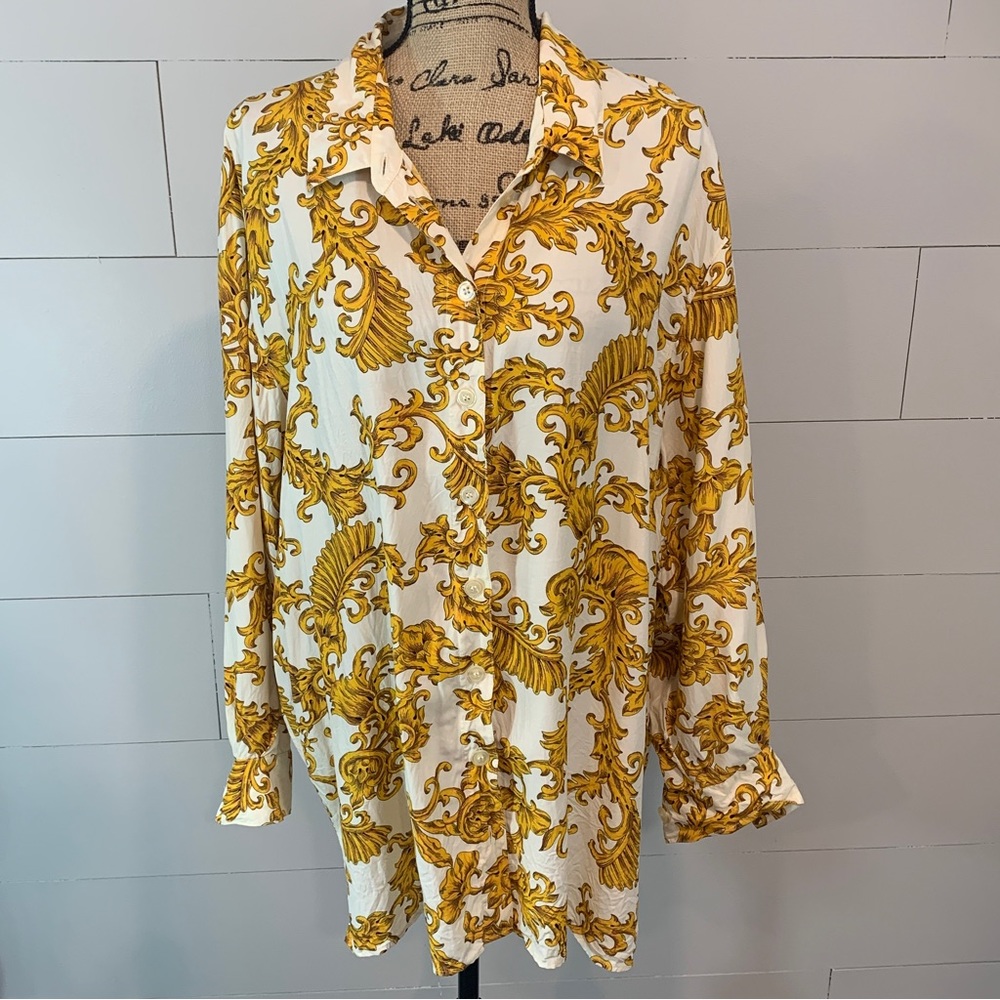 Elisabeth by Liz Claiborne Baroque Print Blouse